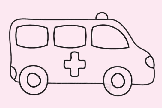 救护车简笔画步骤教程