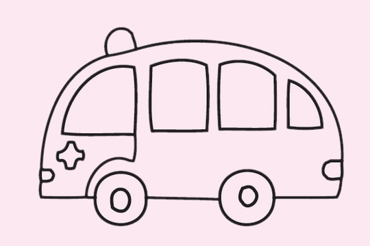 救护车简笔画步骤教程