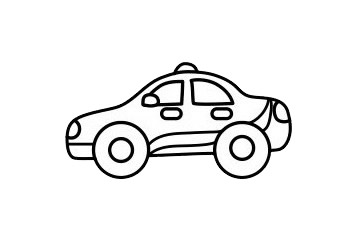 警车简笔画怎么画 警车简笔画步骤