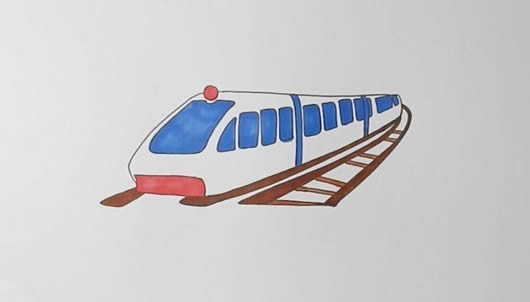 高铁动车简笔画步骤