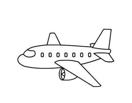 多种形态的飞机简笔画精选