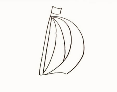 关于帆船的简笔画教程
