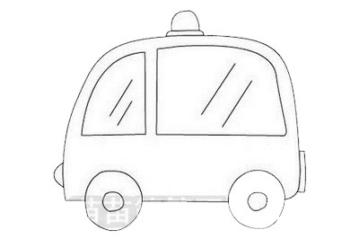 非常简单的救护车简笔画