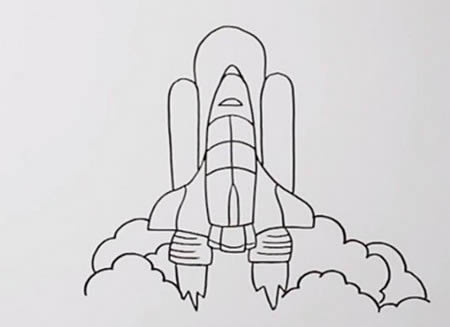 航天飞机简笔画怎么画