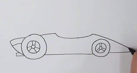 非常酷的赛车简笔画
