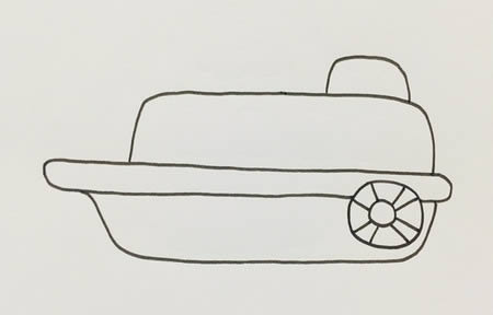 小游艇的简笔画步骤