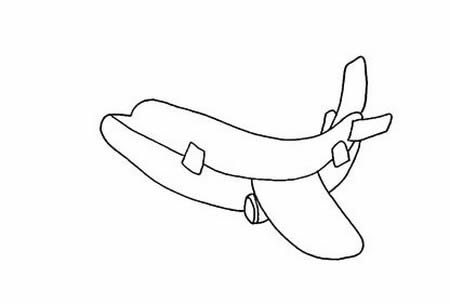 卡通可爱的飞机简笔画教程