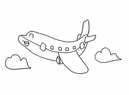 卡通可爱的飞机简笔画教程