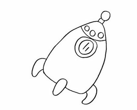 航天火箭的简笔画怎么画
