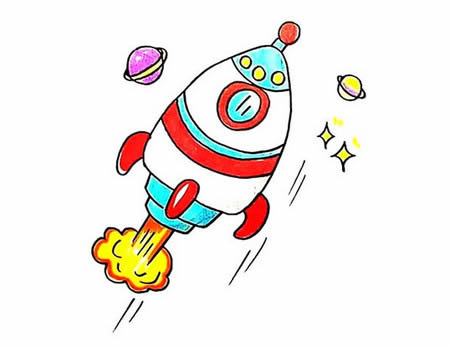 航天火箭的简笔画怎么画