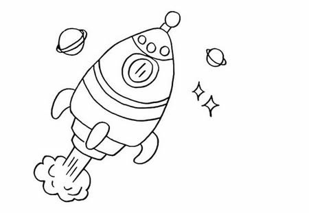 航天火箭的简笔画怎么画