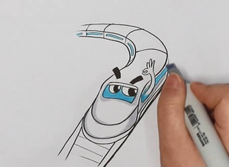 高铁简笔画怎么画 高铁简笔画教程