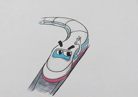 高铁简笔画怎么画 高铁简笔画教程