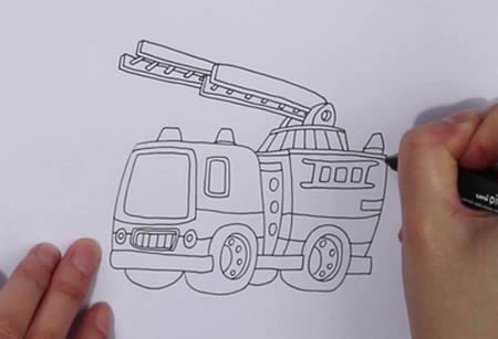 消防车简笔画怎么画简单好看