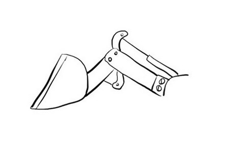 推土机简笔画彩色画法 步骤图解教程