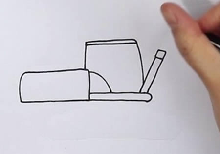 挖掘机简笔画怎么画(挖掘机简笔画怎么画好看)