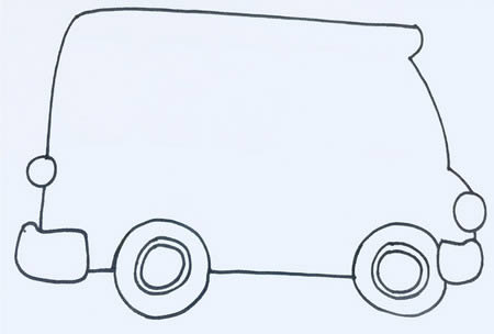 简单的幼儿园校车简笔画(幼儿园校车简笔画)