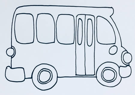 校车简笔画怎么画简单又漂亮 彩色画法