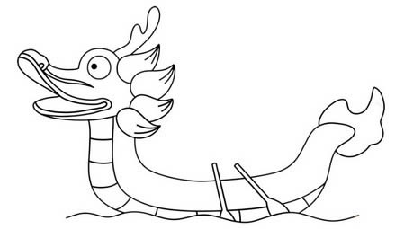 卡通龙舟简笔画怎么画简单又好看 彩色画法