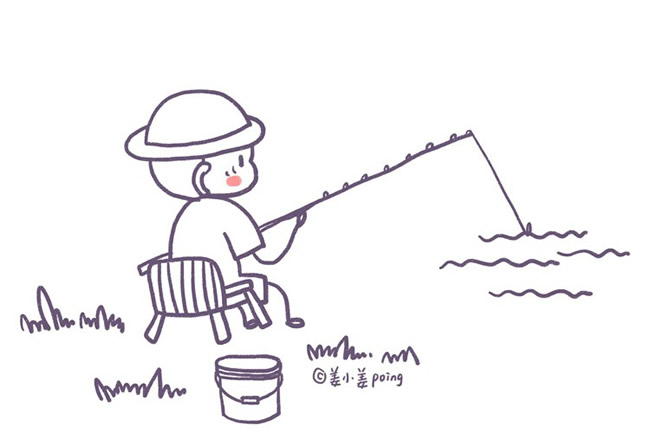 关于钓鱼的简笔画(关于钓鱼的画画图片大全集)