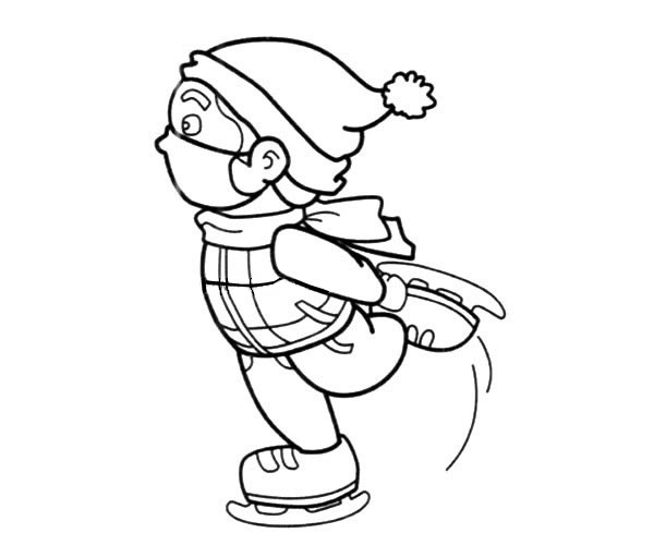 小男孩滑冰简笔画(小男孩滑冰简笔画怎么画)