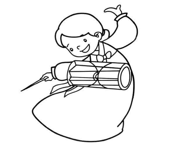 跳腰鼓舞的女孩简笔画(跳腰鼓的人)