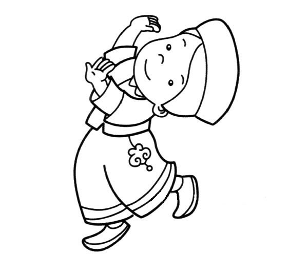 翩翩起舞的小朋友简笔画(男孩翩翩起舞)