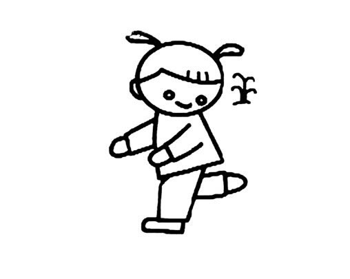 小朋友踢毽子的简笔画(小朋友踢毽子简笔画图片大全)