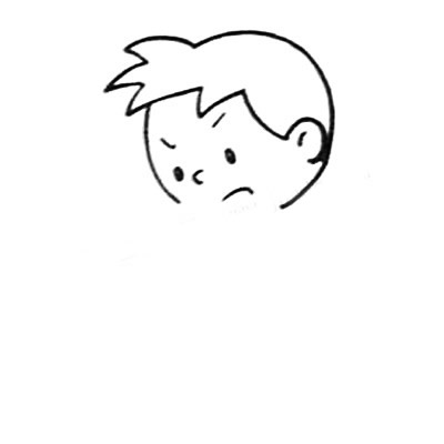 ​​​​​​​踢足球的小朋友简笔画教程