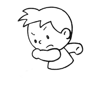 ​​​​​​​踢足球的小朋友简笔画教程