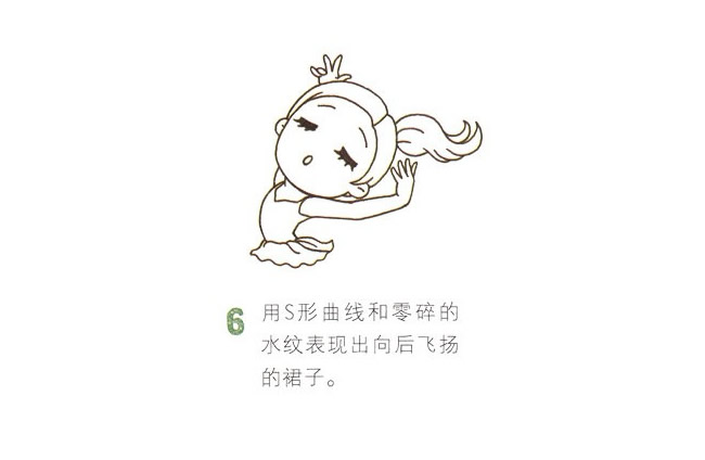 彩色花样滑冰运动员简笔画教程