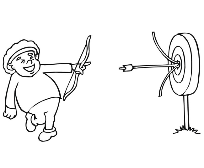 射箭的小朋友简笔画(射箭的小朋友简笔画图片)