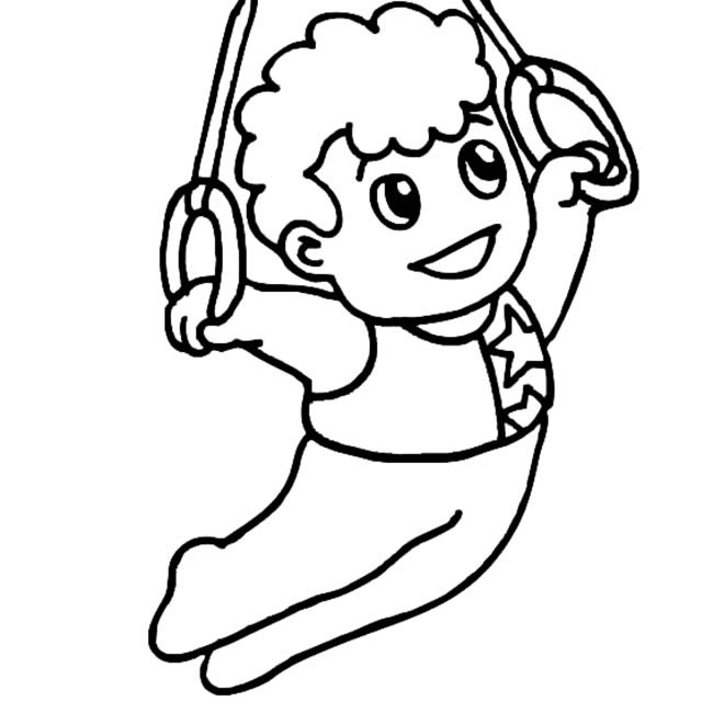 体操吊环运动员简笔画(体操吊环标准尺寸)