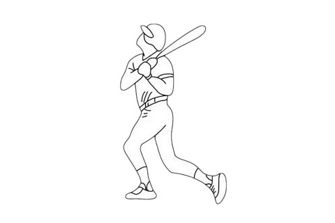 棒球运动员儿童画