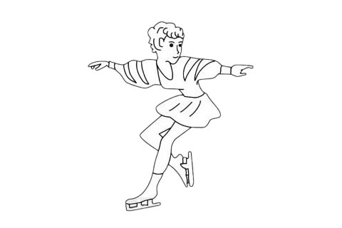 花样滑冰运动员简笔画 花样滑冰运动员简笔画