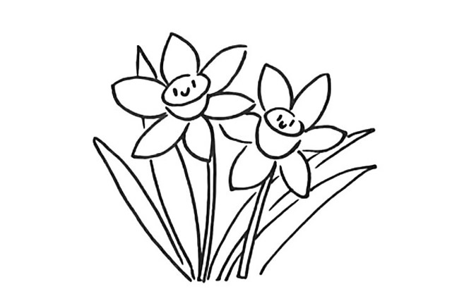 漂亮的水仙花简笔画教程