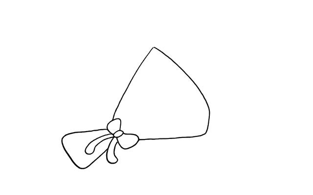 一束爱心鲜花简笔画步骤