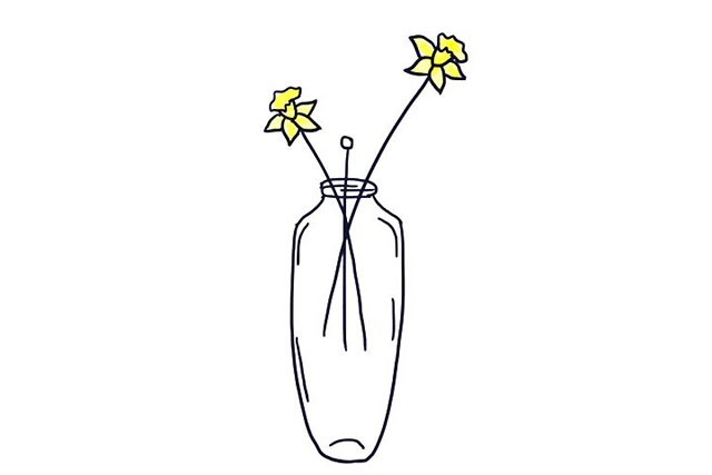 一组简单的插花简笔画大全