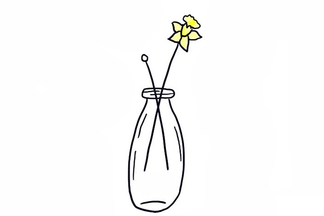 一组简单的插花简笔画大全