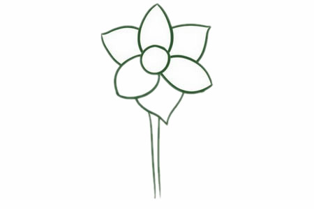 水仙花简笔画图片