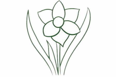水仙花简笔画图片