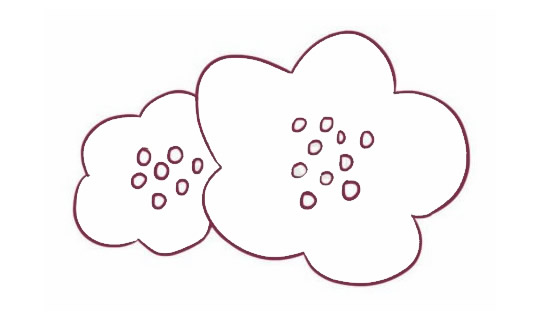 带颜色的海棠花简笔画怎么画？