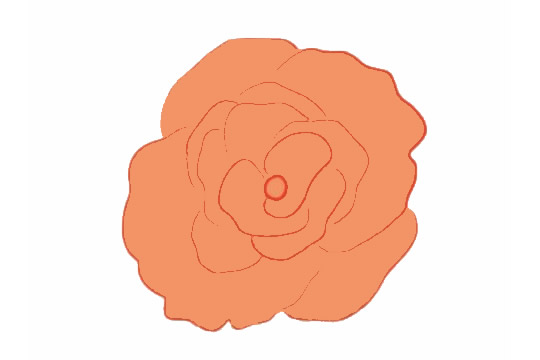 一大朵海棠花简笔画(简单画海棠花)