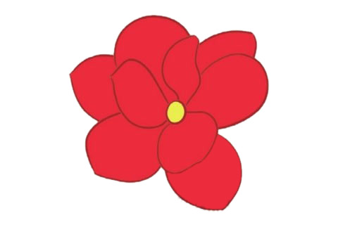 红色的玉兰花简笔画教程(红色的玉兰花简笔图片)