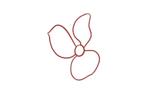 红色的玉兰花简笔画教程