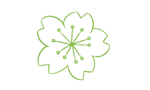 带颜色的樱花简笔画怎么画？