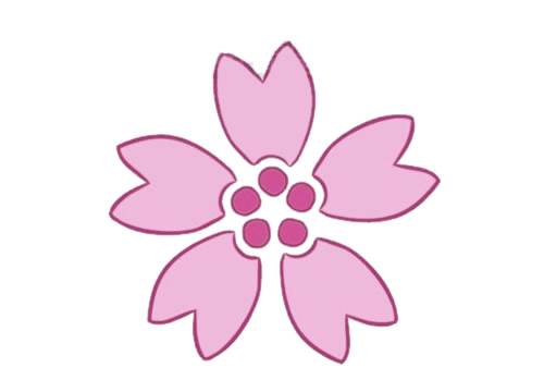樱花的花瓣简笔画(樱花花瓣简笔画图片带颜色)