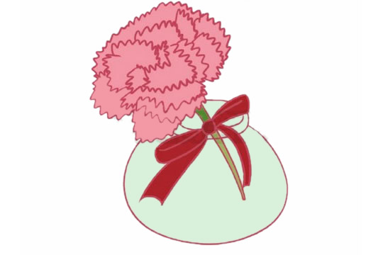 插在花瓶里的康乃馨简笔画(插在花瓶里的康乃馨)