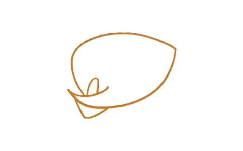 带颜色的马蹄莲简笔画怎么画？