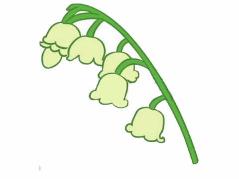 一串铃兰花的简笔画(一串铃兰花的简笔画怎么画)